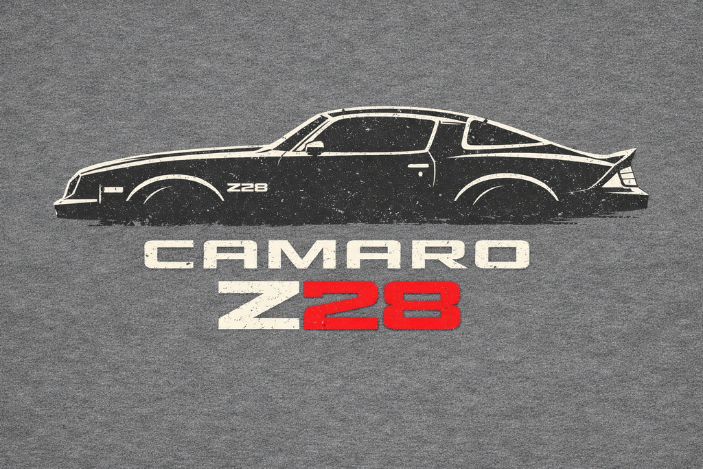1980 Camaro Z28 T-Shirt, Vintage Muscle Car Tee, Distressed Chevy Z28 Shirt, Car Guy Gift, Retro Gearhead Garage Graphic Tee